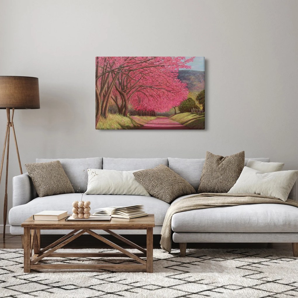 Tablou cu copaci înfloriți (90x60 cm)