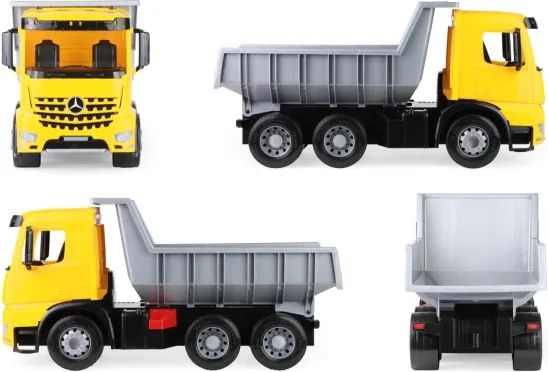 Camion basculant Mercedes GIGA TRUCKS, 65 cm, galben/gri