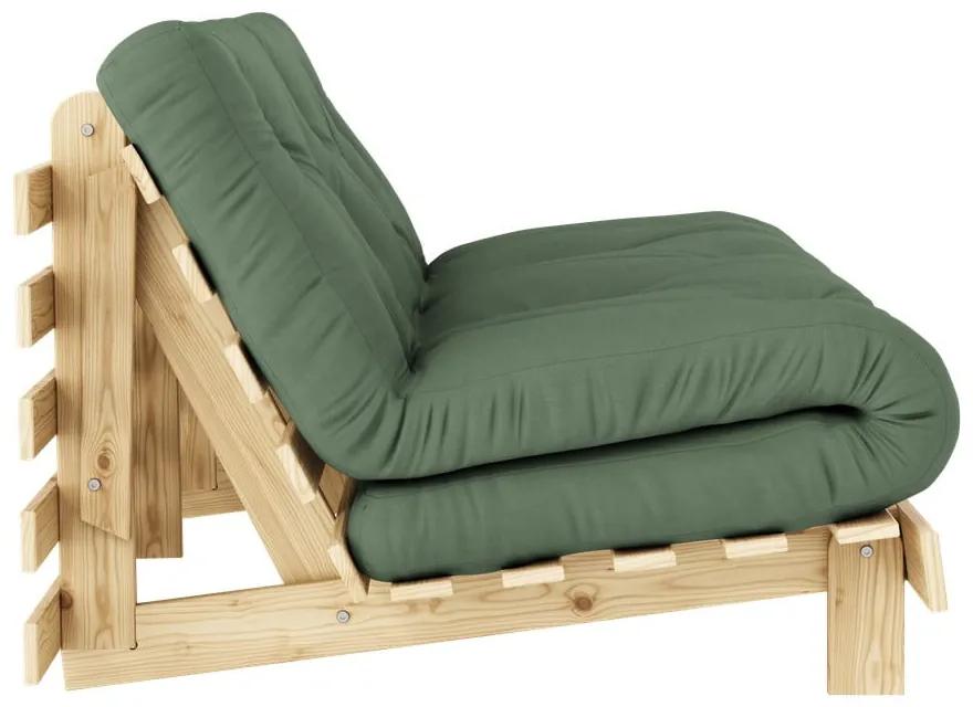 Canapea verde extensibilă 160 cm Roots - Karup Design