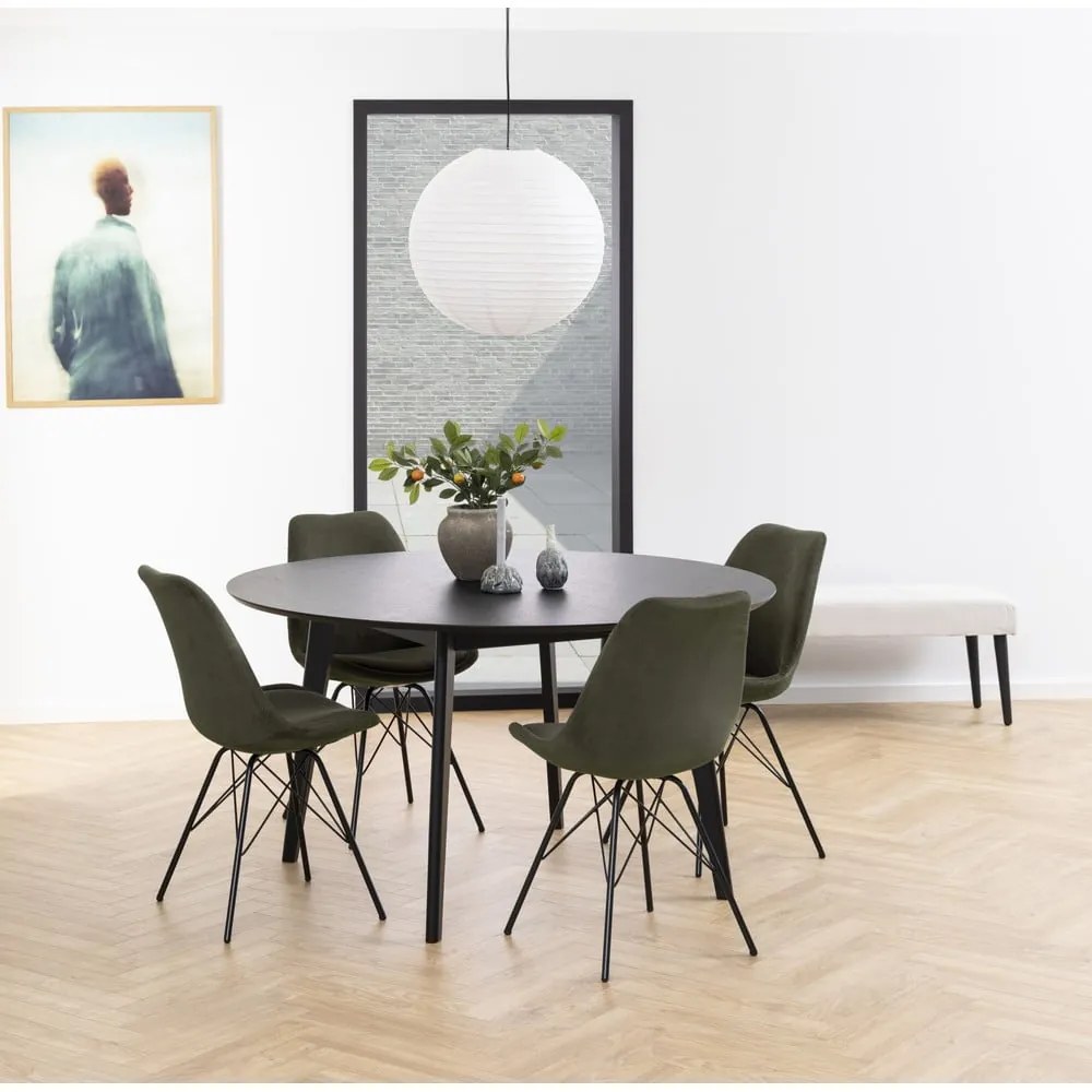 Scaun de sufragerie verde închis Eris - Actona