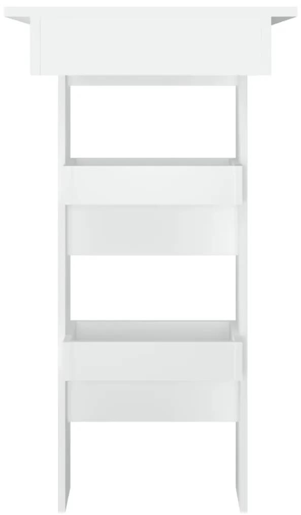 Masa bar de perete, alb, 102x45x103,5 cm, lemn prelucrat 1, Alb