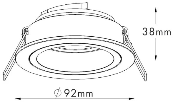 Plafonieră încastrată CHUCK DL ROUND 1xGU10/50W/230V albă Zuma Line 92699