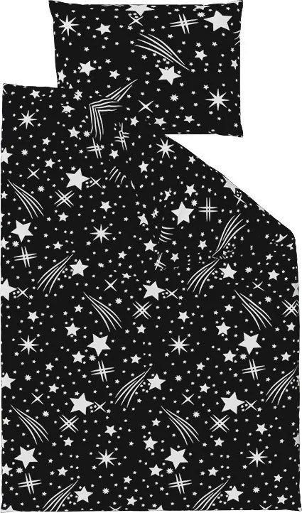 Lenjerie de pat din bumbac NIGHT SKY negre