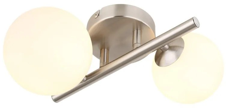 Plafoniera 2L design modern Riha nichel