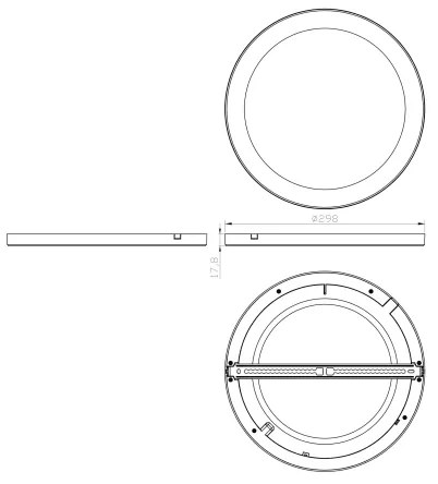 Plafonieră LED Globo 12379-24W LASSE LED/24W/230V