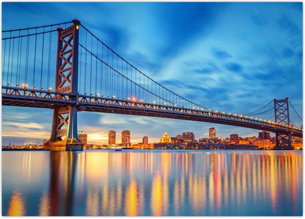 Tablou - Podul Benjamin Franklin, Philadelphia (70x50 cm)