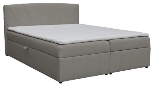 Pat tapitat boxspring 160 x 200 cm gri Kairo