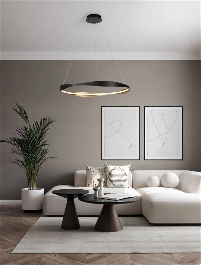 Lustra LED CCT moderna cu telecomanda Platinum 80cm