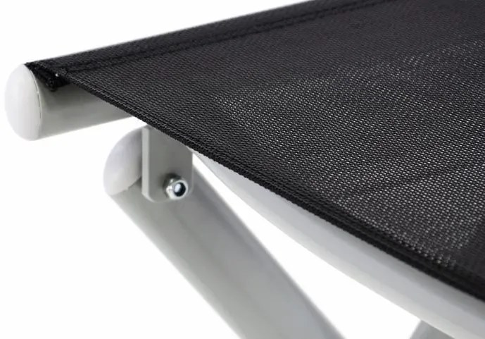 Scaun de grădină din aluminiu - pliabil negru