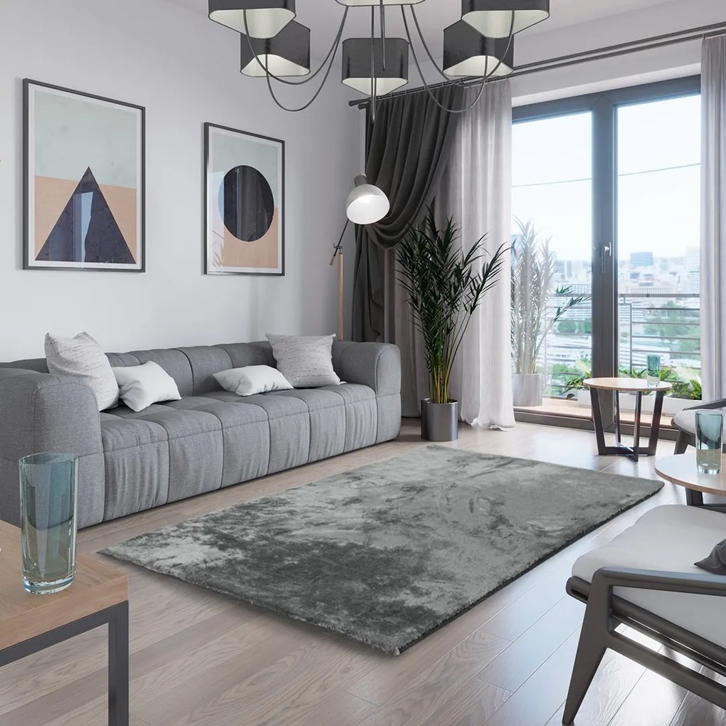 Covor gri inchis, MORKO Dimensiune: 160 x 120 cm