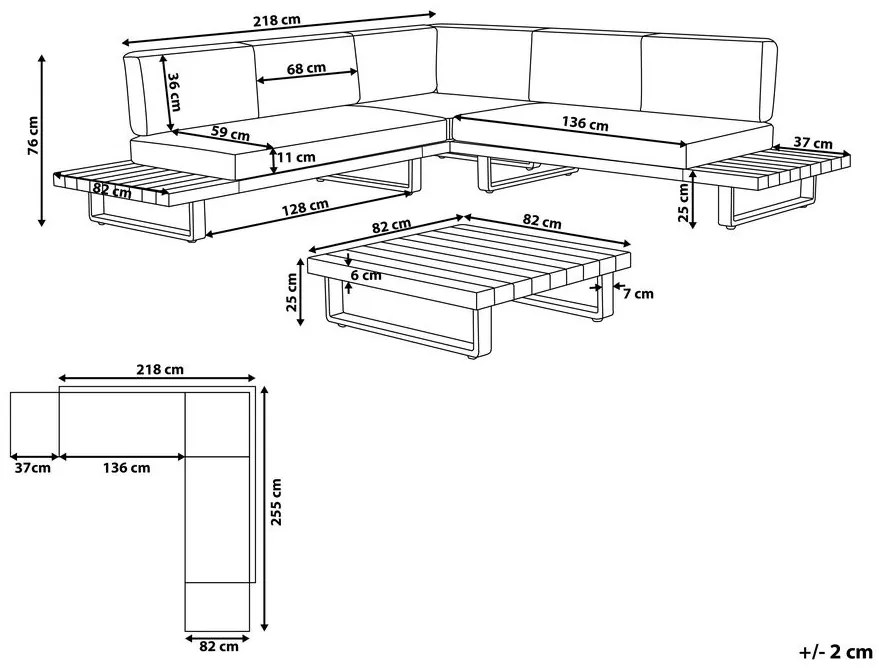 Set mobilier de grădină Mykza (lemn deschis). 1081607