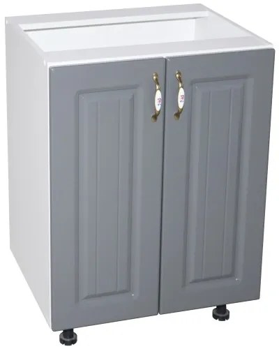 Corp inferior 60 cu 2 usi Zebra MDF gri dungi