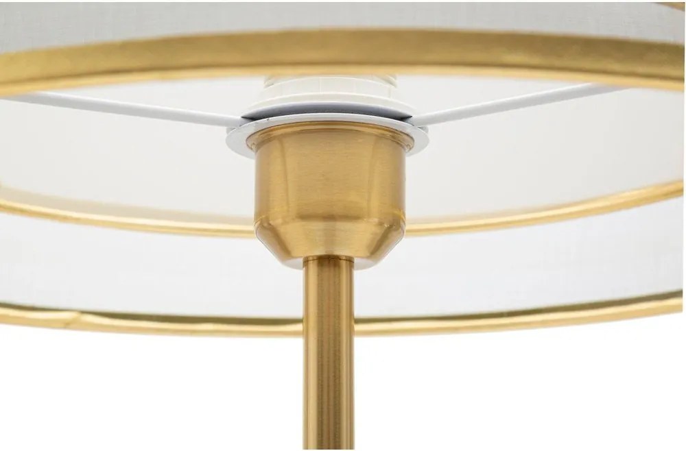 Lampadar negru-auriu cu abajur textil (înălțime 153 cm) Levels – Mauro Ferretti