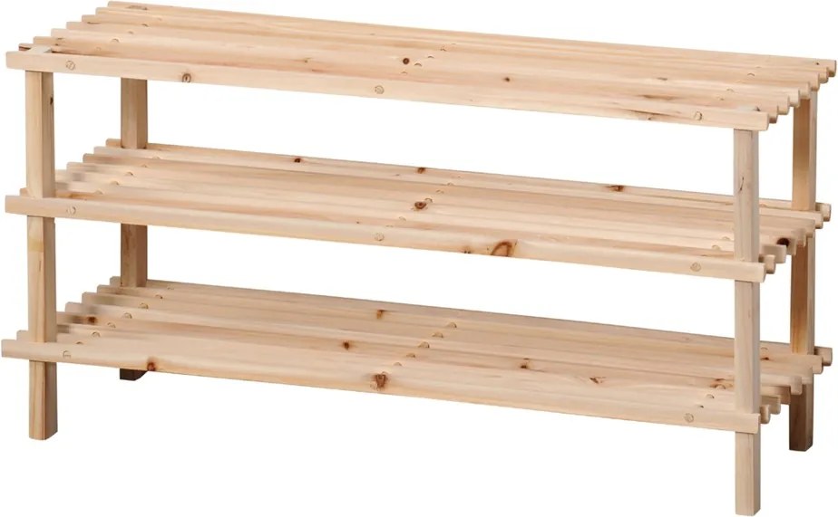 Kesper 69723 Dulap pentru pantofi cu 3 rafturi, deschis, 77 x 40 x 26 cm