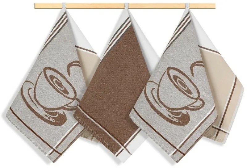 Bellatex Șervețel de bucătărie Espresso, 50 x 70 cm, set de 3 bucăți
