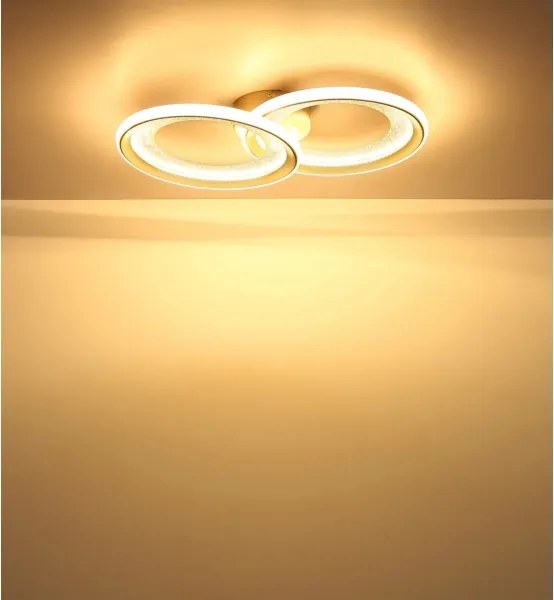 Globo 48064-30S - Lampă de tavan GLITRA cu LED, 30 W, 230 V, 3000 K, 31,5 x 52,5 cm