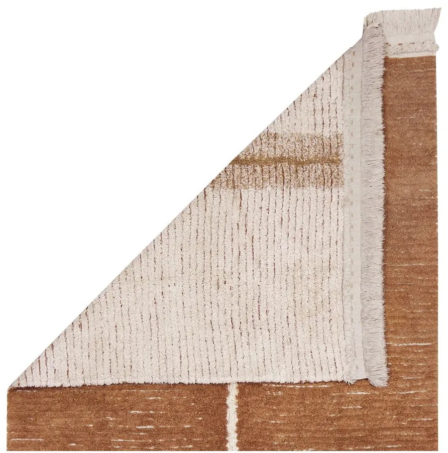 Covor cărămiziu/bej din bumbac 140x200 cm Duetto Toffee – Lorena Canals