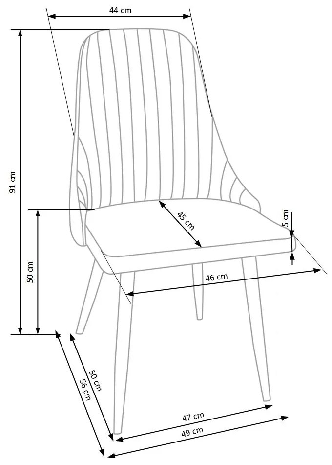 Scaun de bucaterie Tadeo, gri/fag