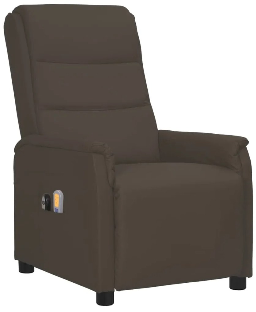 3098607 vidaXL Fotoliu de masaj electric, gri, piele ecologică