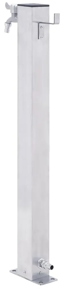 Coloana de apa de gradina, 40 cm, otel inoxidabil, patrat