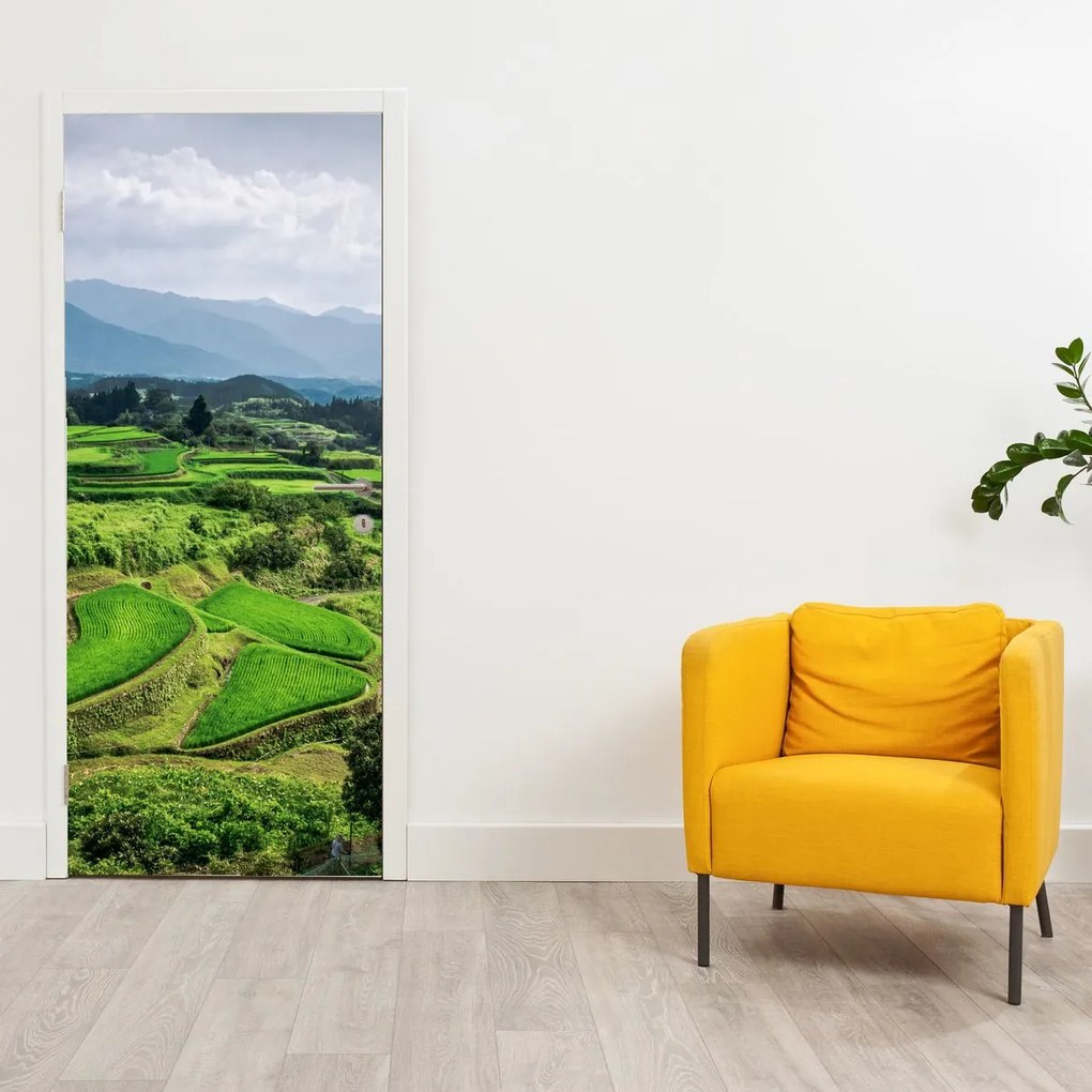 Fototapet pentru ușă - Câmp de orez (95x205cm)