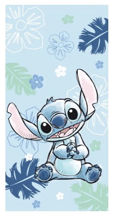 Prosop pentru copii albastru din bumbac 70x140 cm Lilo and Stitch "Ohana Blue" – Jerry Fabrics