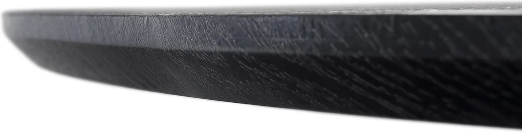 Masă de sufragerie, neagră, diametru 120 cm, MAHIR TIP 2