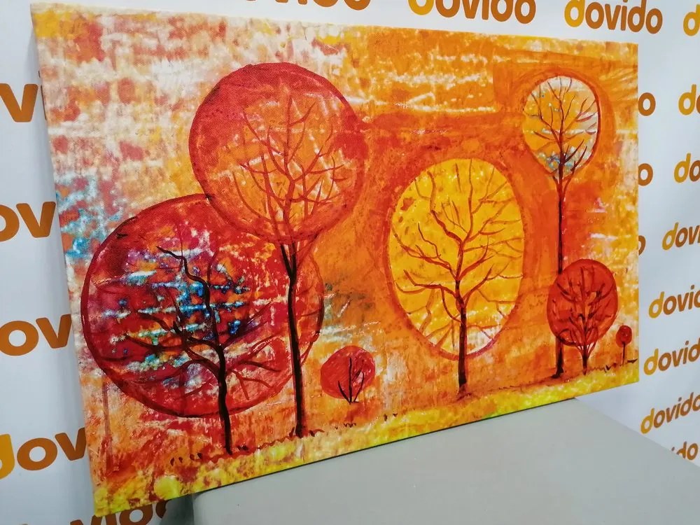 Tablou copaci în culorile toamnei