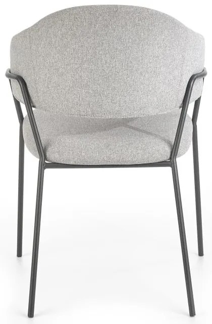 Scaun de bucaterie Derrick, gri/negru