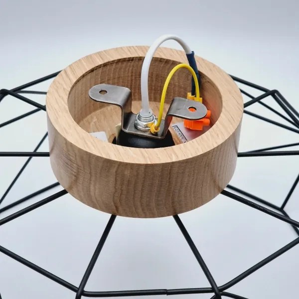 Brilagi - Plafonieră WOODY BASKET 1xE27/60W/230V stejar-nuc
