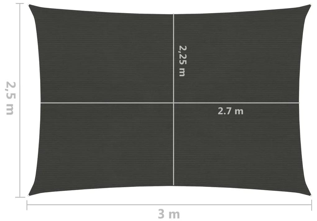 Panza parasolar, antracit, 2,5x3 m, HDPE, 160 g m   Antracit, 2.5 x 3 m