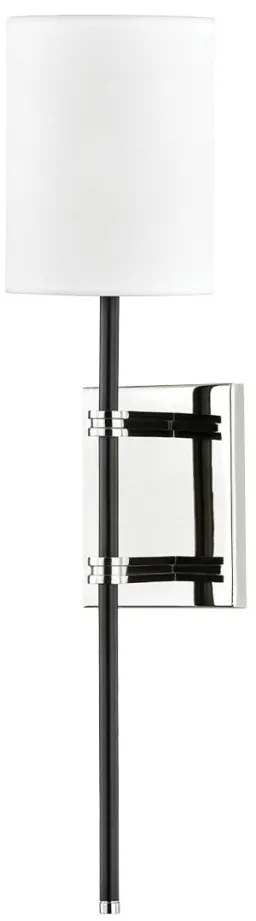 Aplica de perete design modern DENISE nichel lucios, negru