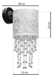 Aplică perete ALMERIA 1xE27/60W/230V