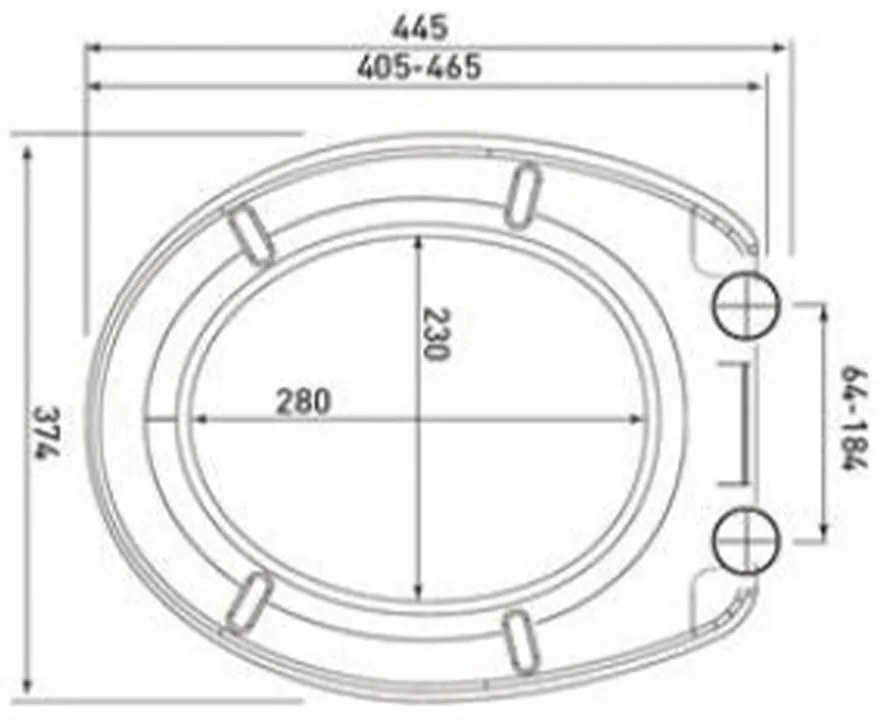 Scaun universal de toaletă cu închidere moale JULIA