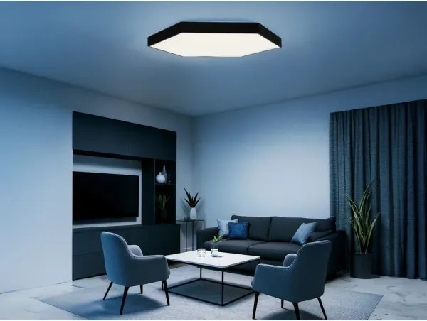 Plafonieră LED, 240 W, 230 V, 3000/4000/6500 K, Ø 120 cm, negru