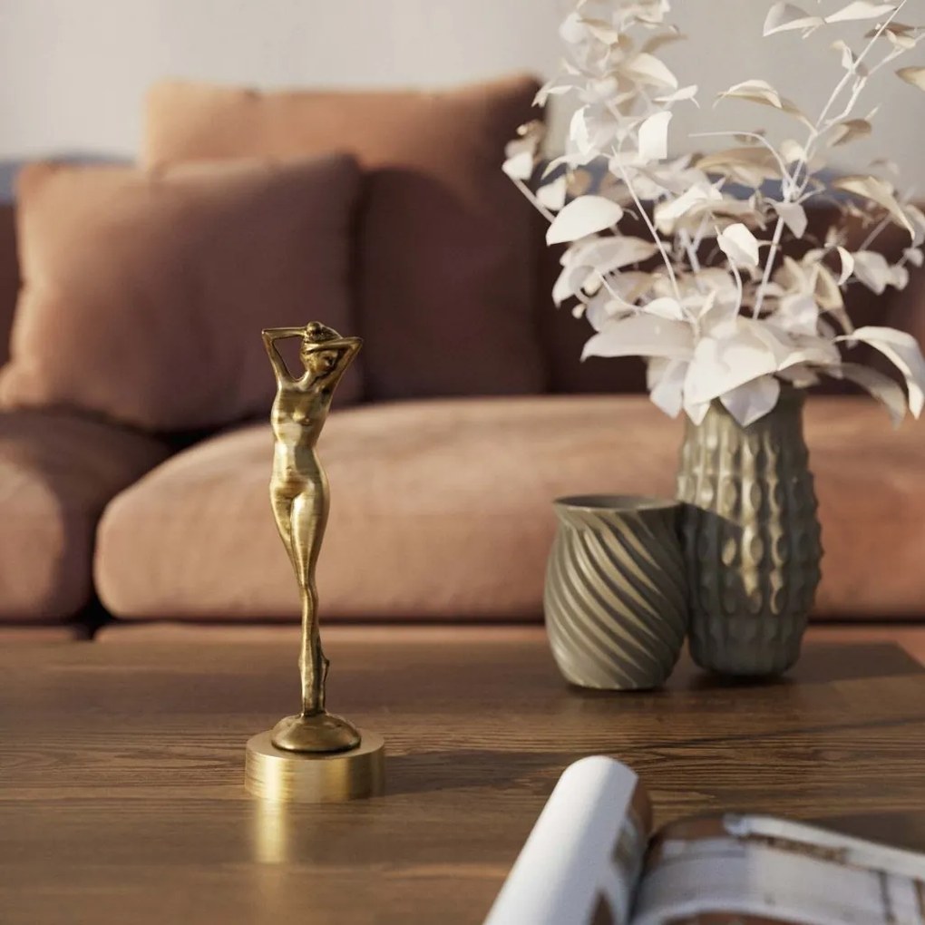 Statueta decorativa figura feminina din alama Donne