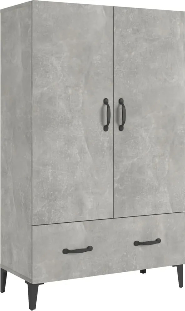 vidaXL Dulap înalt, gri beton, 70x31x115 cm, lemn compozit
