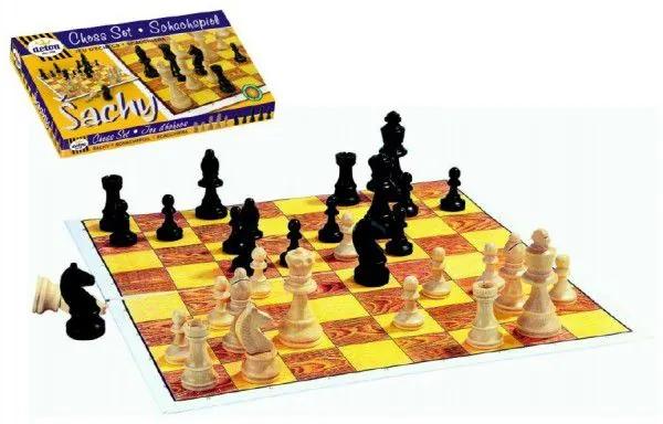 Șah joc de masă din lemn în cutie 37x22x4cm