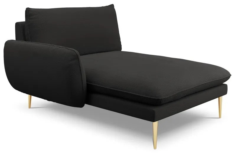 Sezlong tapitat Vienna plusat/picioare gold – L170 x l110 x h95