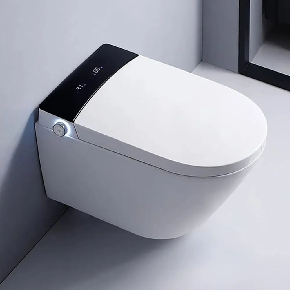 Toaleta inteligenta suspendata cu functie bideu cu functii multiple, Smart Foglia Alb