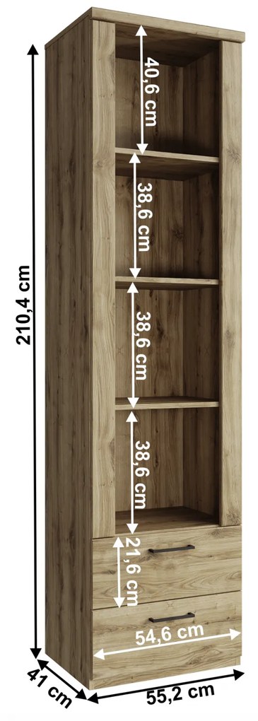 Raft deschis 2S, stejar navarra, DORSI