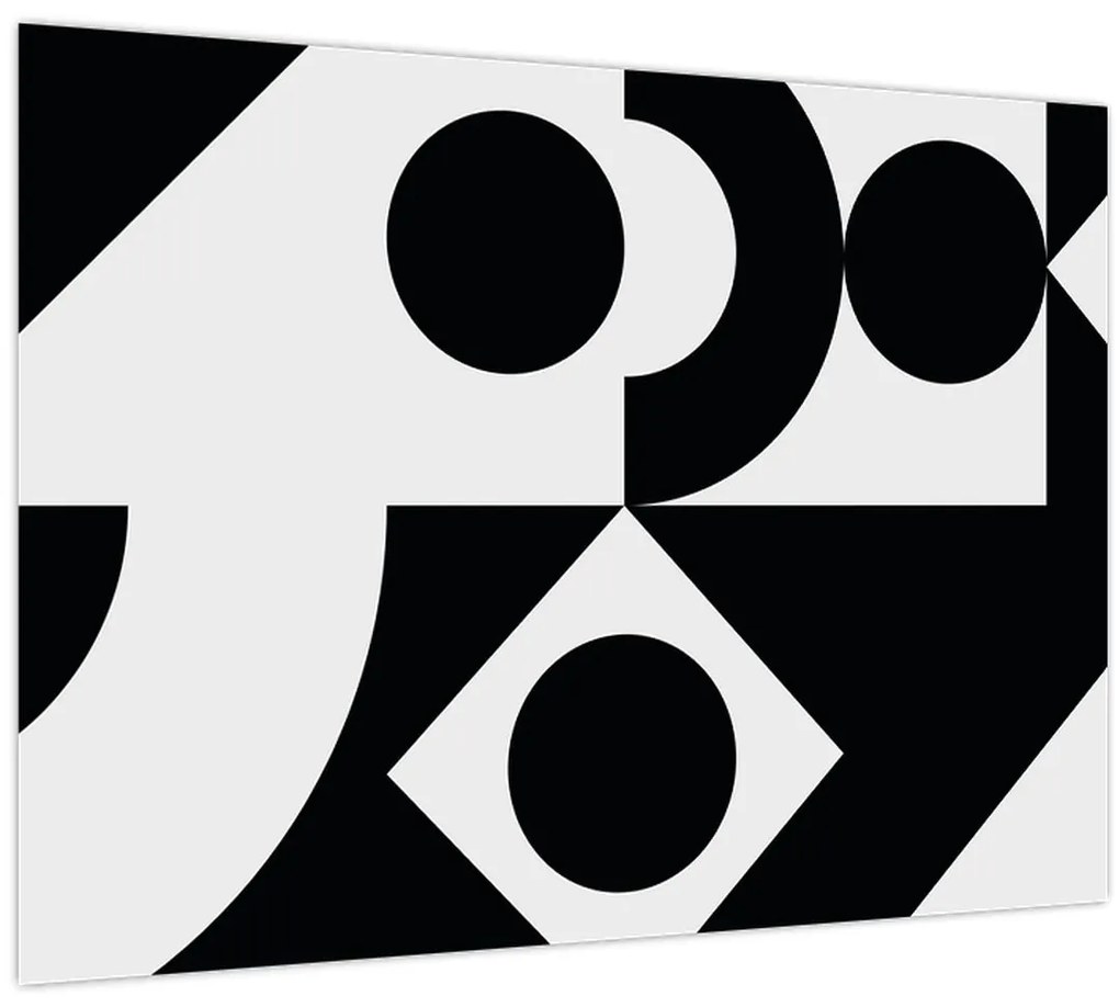 Tablou pe sticlă - Abstracție geometrică N⁰1 (70x50 cm)