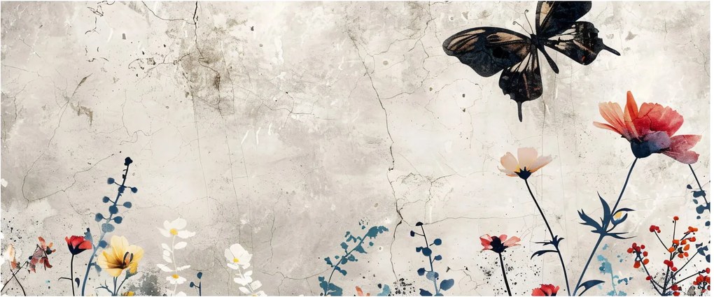 Tablou - Pajiște în beton (120x50 cm)