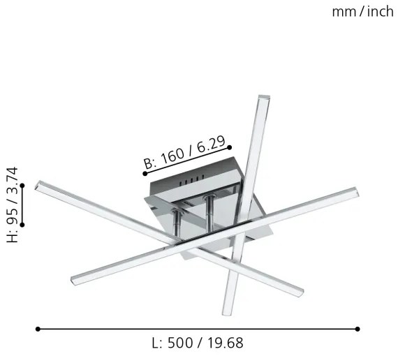 Eglo 95567 - LED Plafoniera LASANA 1 LED/13,2W/230V