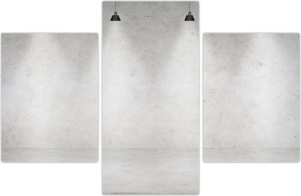 Tablou - Perete de beton cu lumini (90x60 cm)