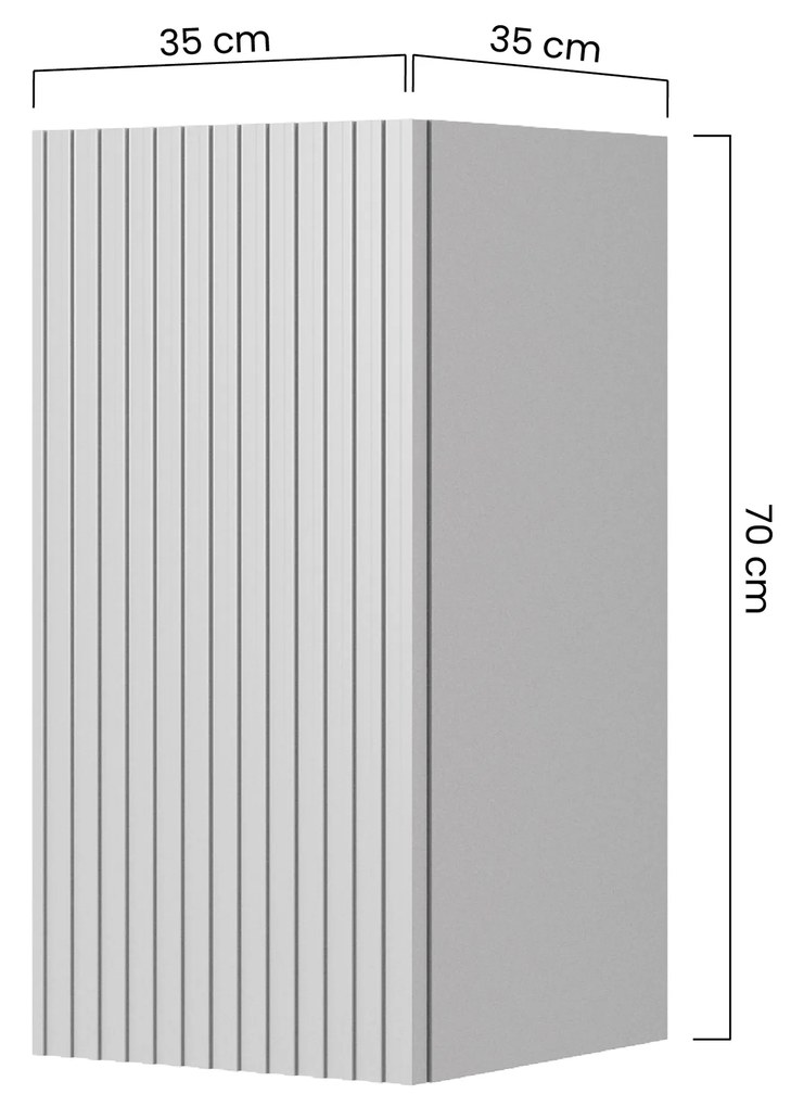 Rafturi suspendate pentru baie Nicole 70 cm - salvie MDF