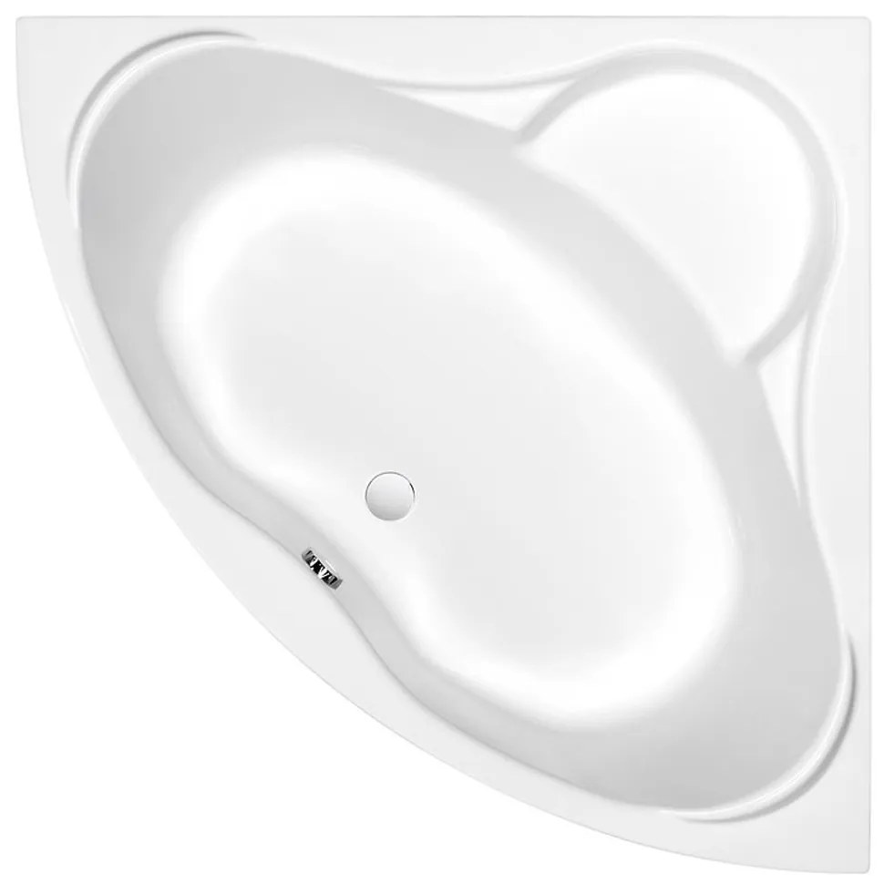 Cada baie pe colt Cersanit Venus, 150 x 150 cm, asimetrica, alb lucios 1500x1500 mm