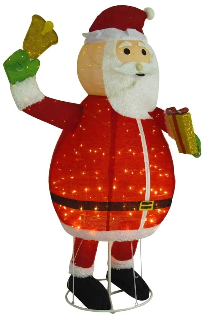 Figurina Mos Craciun decorativa cu LED, 180 cm, tesatura lux