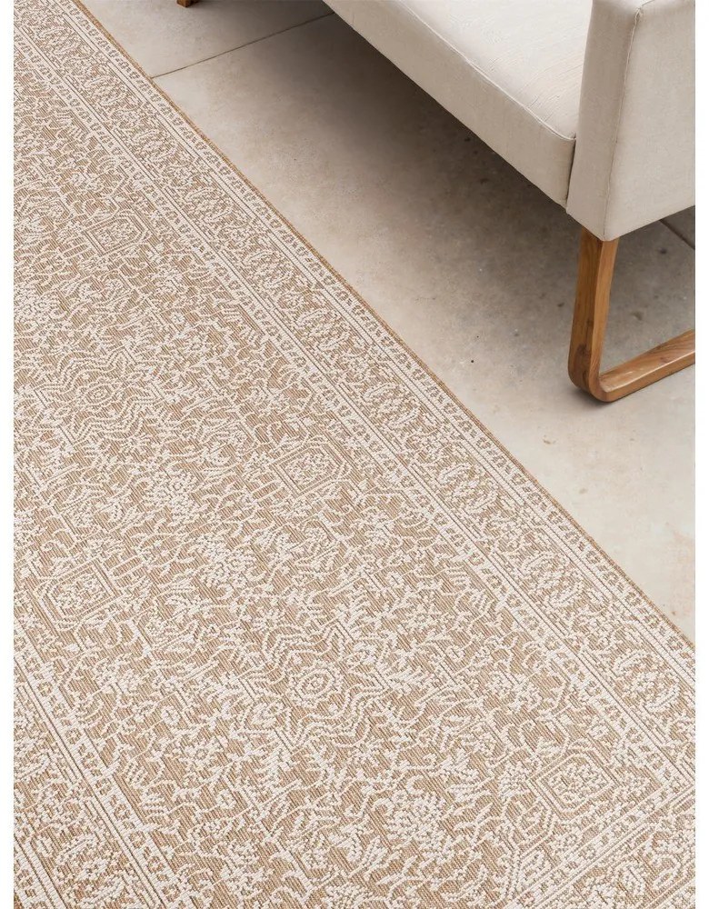 Covor tip traversă pentru interior și exterior bej/fildeș 80x250 cm Duet Kona – NORTHRUGS