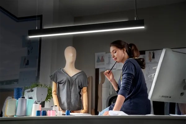 Osram - Lustră LED reglabilă suspendată pe cablu OFFICE LINE LED/42W/230V 112,6 cm neagră